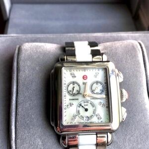 Michele Diamond and Mother of Pearl face Chronometer Deco watch